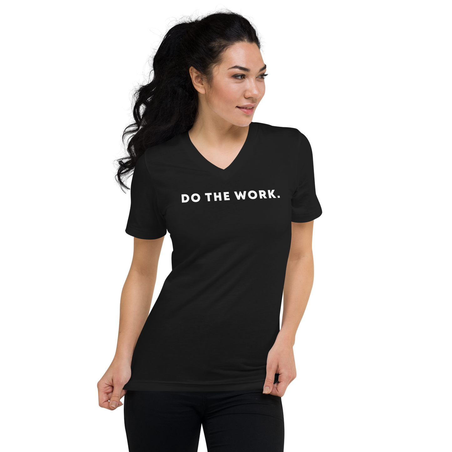 Black V Neck T Shirt