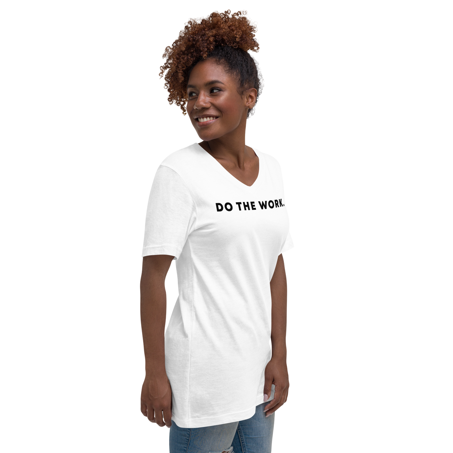 White V Neck T Shirt